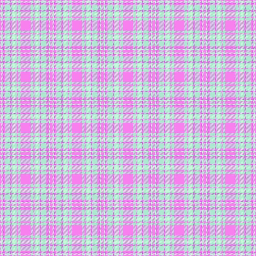 Pink Mint Plaid. A soft cheerful textile pattern. Ideal for backgrounds, fabrics, designs offers a cute, retro textured aesthetic. vector