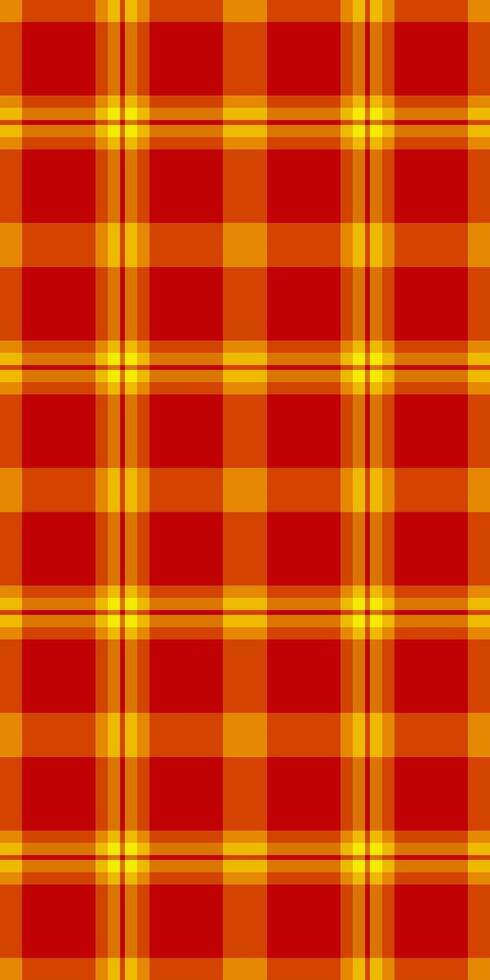 Vibrant red and gold plaid pattern. Perfect for autumnal designs, textiles, or backgrounds. This bold, geometric texture evokes warmth and energy. vector