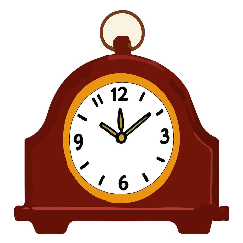 Retro Desk Clock Frame vector