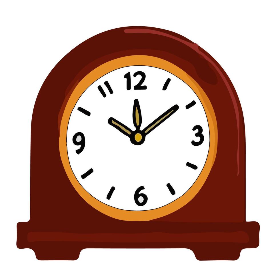 Table Clock With Frame vector