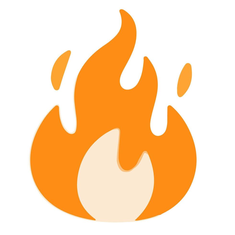 Abstract orange flame icon frame vector