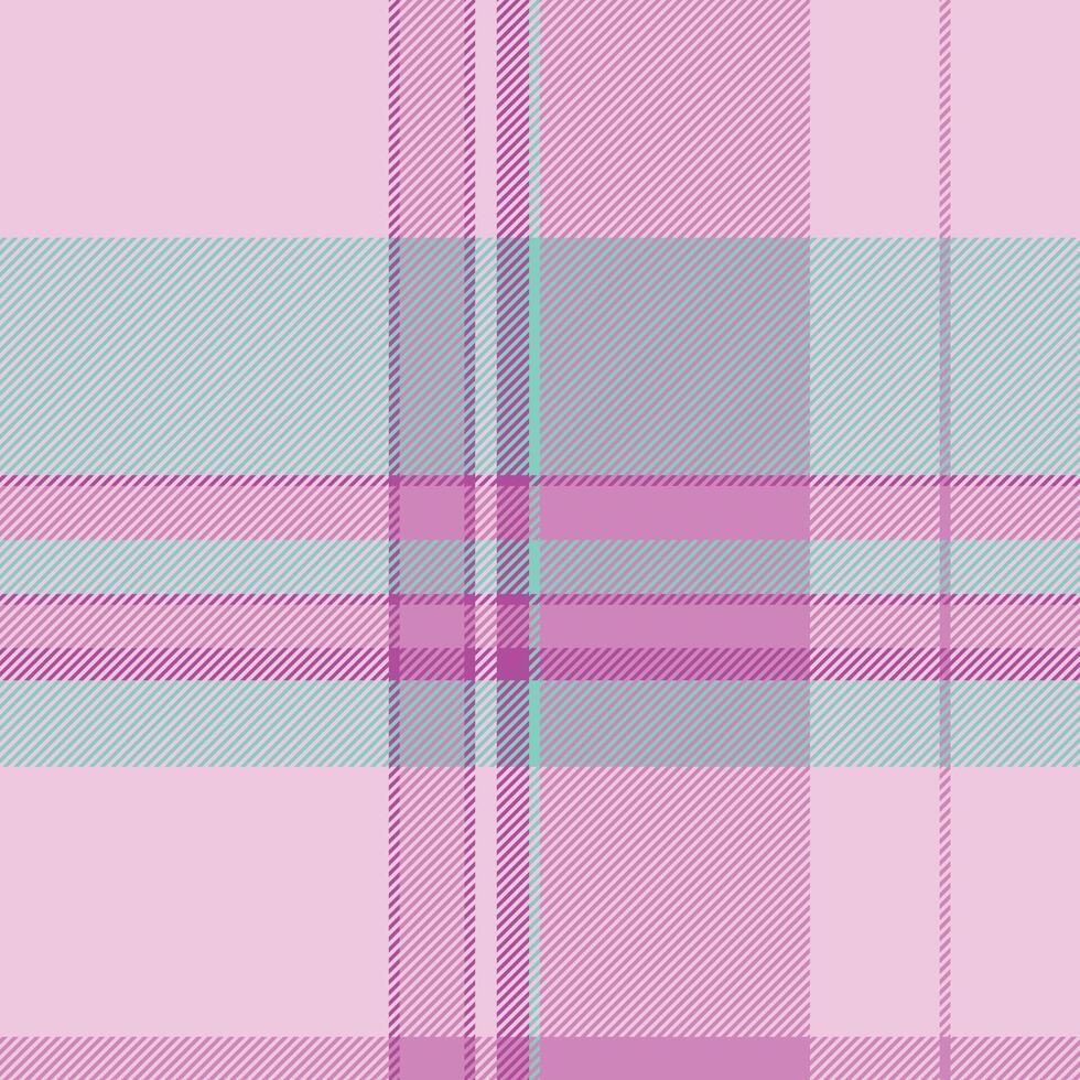 Pastel plaid pattern. Soft pink, purple, and mint green hues create a sweet, cheerful aesthetic. Ideal for backgrounds, textiles, or design elements. Versatile trendy. vector