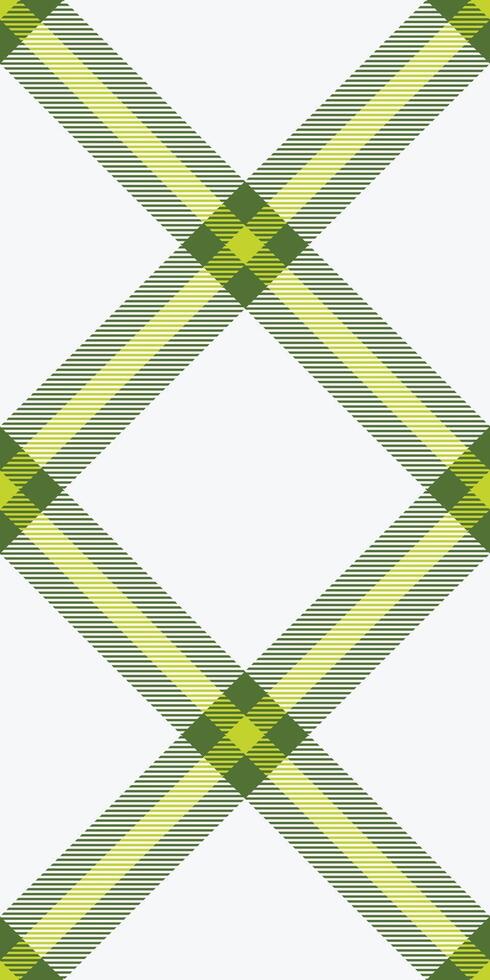 Reel fabric tartan, group pattern textile texture. Curved check plaid seamless background in lime and white colors. vector