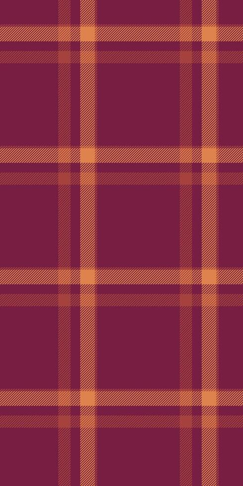 Elegant burgundy and orange plaid pattern. Perfect for autumnal designs, textile prints, and website backgrounds. Evokes warmth, comfort, and classic style. vector