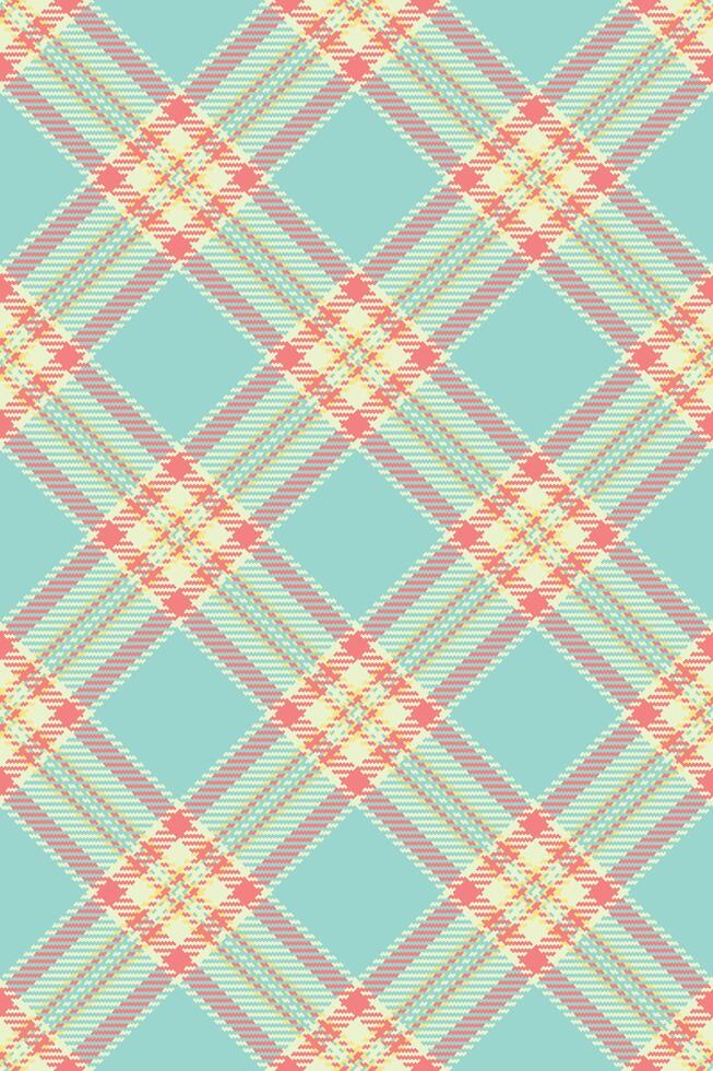Dogtooth check textile , nice background tartan fabric. Decorative texture seamless plaid pattern in teal and light colors. vector