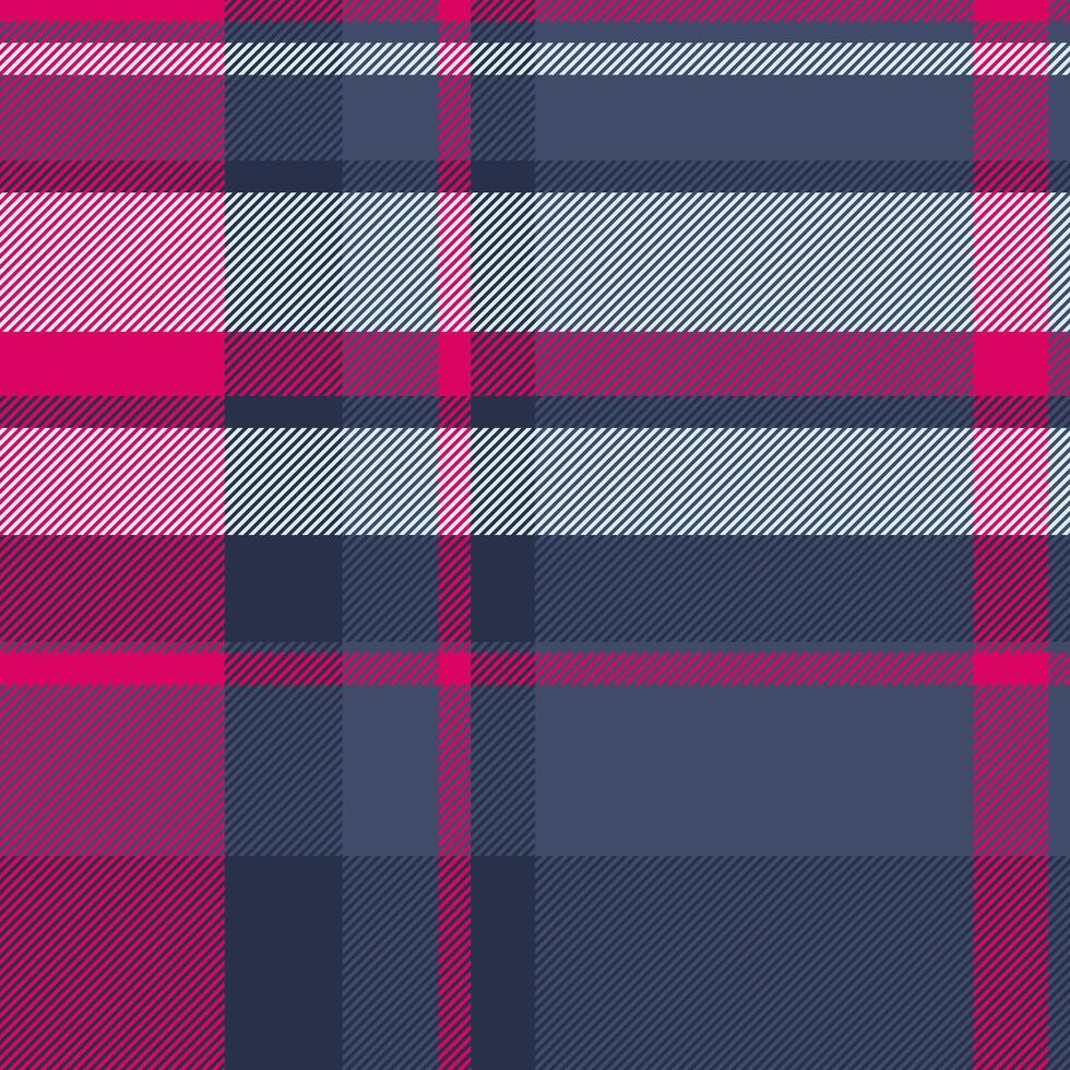 Vibrant pink and navy plaid pattern. Perfect for textile design, fashion, and website backgrounds. This seamless texture evokes feelings of warmth and style. vector