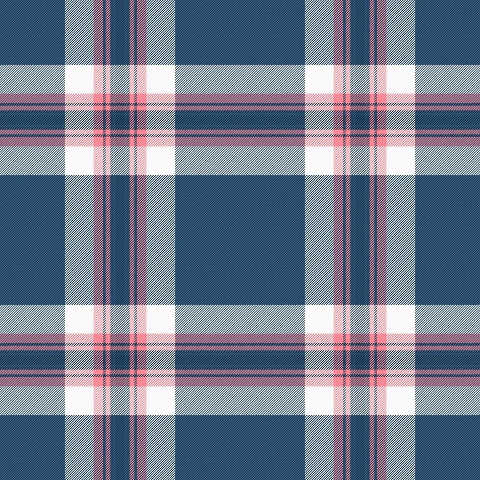 Stylish navy, white, and coral plaid pattern. Perfect for textile design, fashion, home decor, or website backgrounds. vector