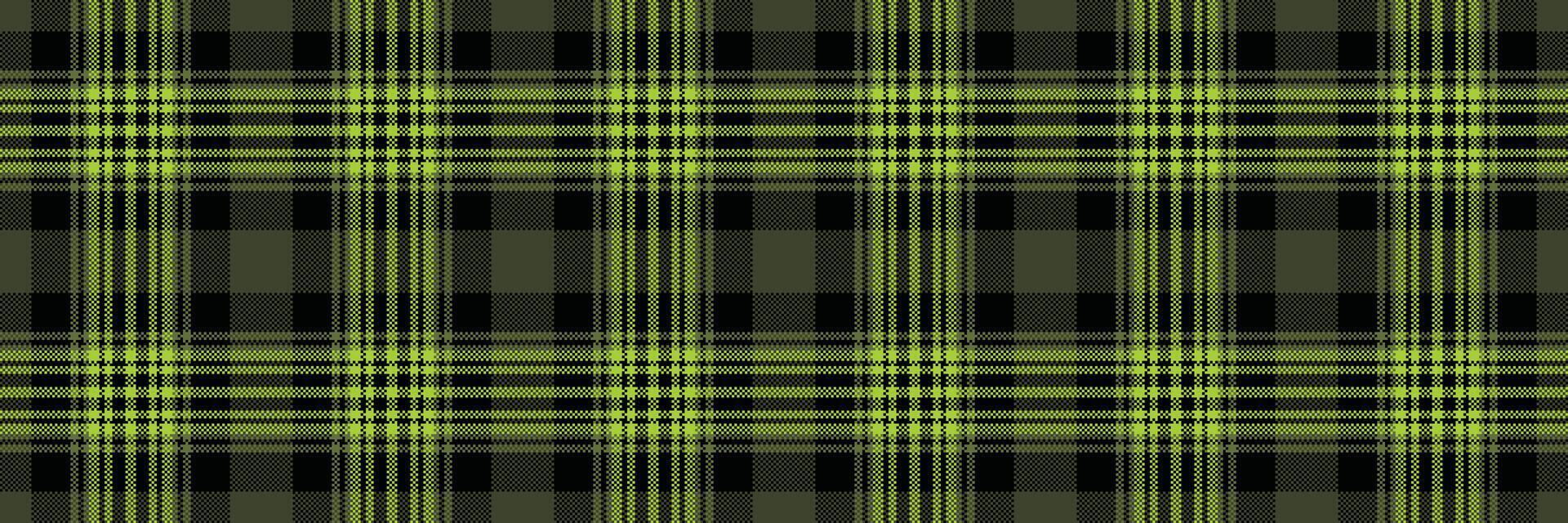 Stylish lime green and dark green plaid pattern. Perfect for textile design, apparel, website backgrounds, or any project needing a sophisticated, geometric texture. vector