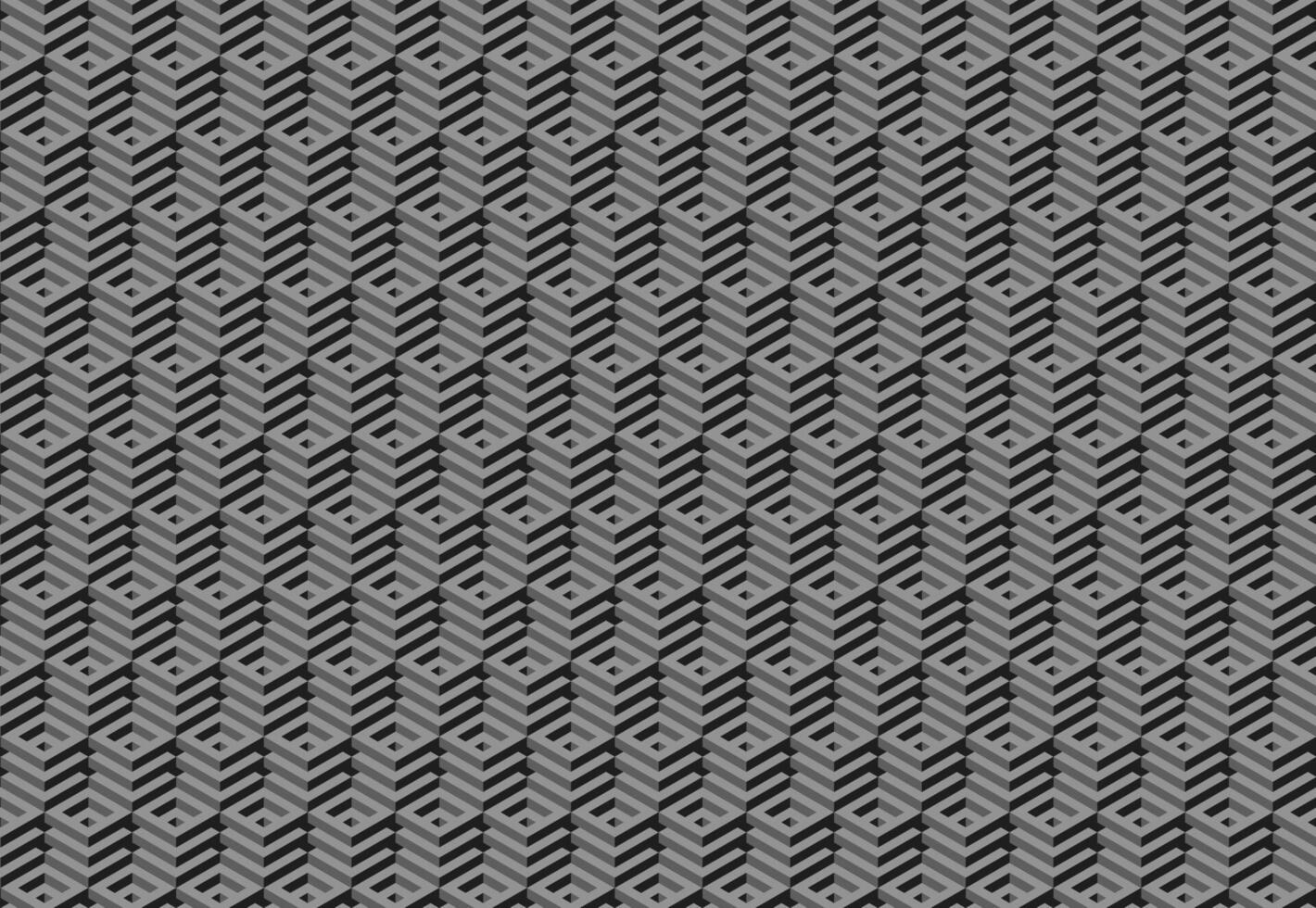 Abstract grayscale geometric pattern. Intricate, repeating design creates a dynamic, almost 3D effect. Perfect for backgrounds, textiles, website design, and modern branding. vector