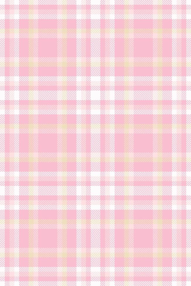 Delicate pink and cream plaid pattern. Perfect for textiles, fashion, websites, and stationery designs. Evokes feelings of softness, femininity, and gentle style. vector