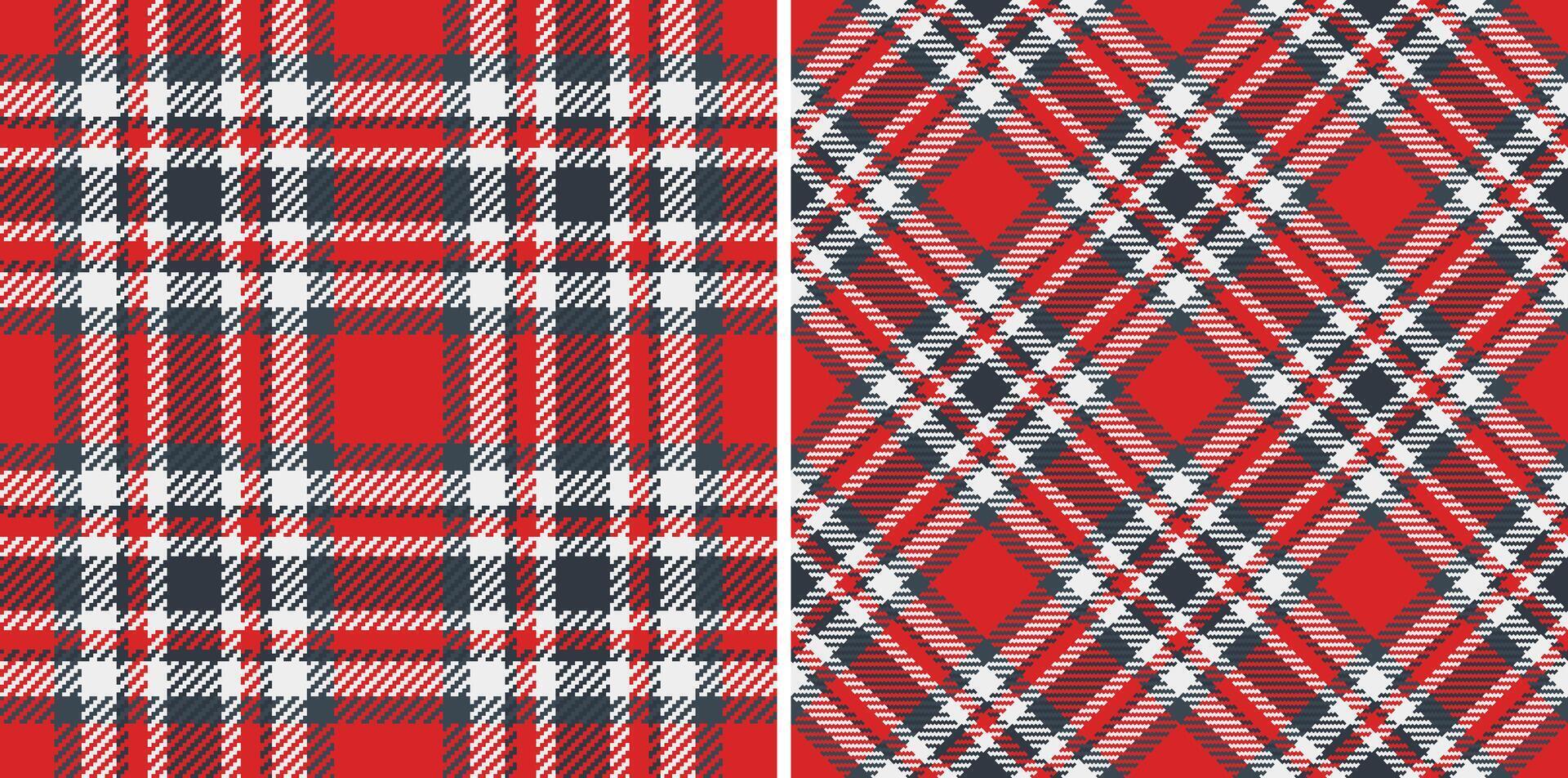 Festive red plaid patterns, classic tartan design. Ideal for holiday backgrounds, textile prints, or cozy winter themes. Versatile and eyecatching texture. vector