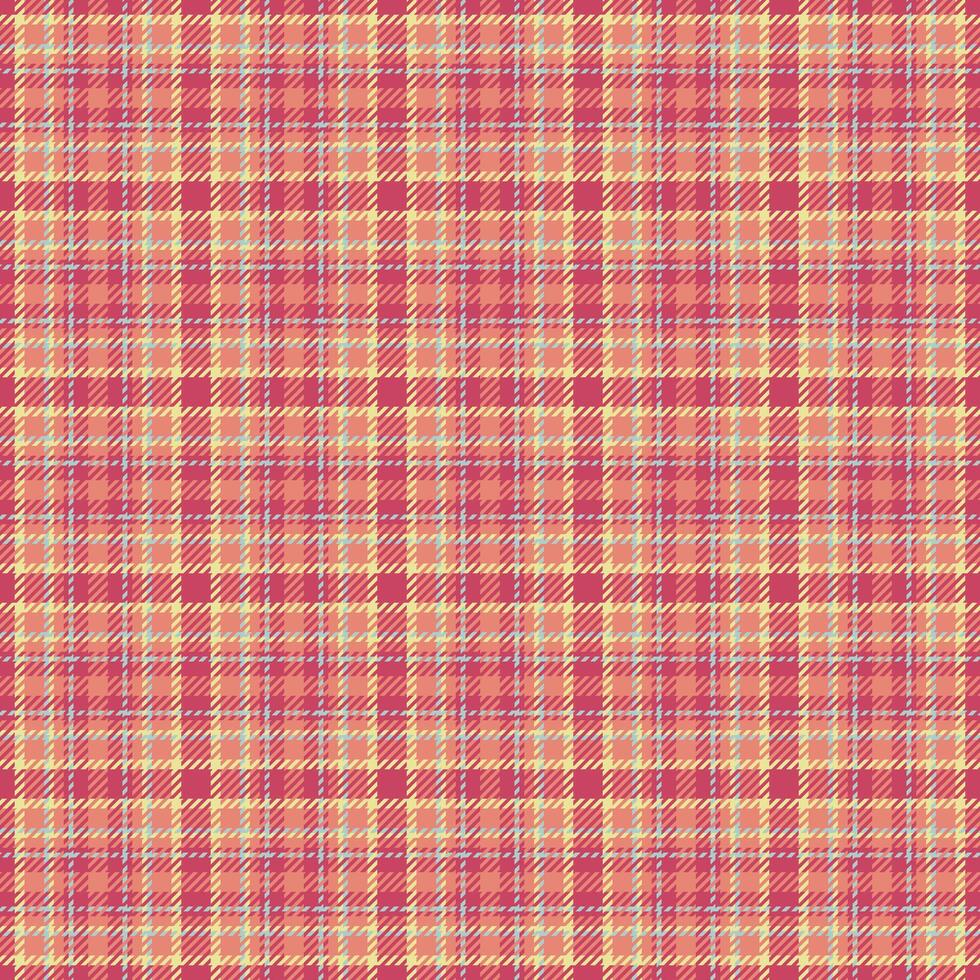 Warm coral and peach plaid pattern. Perfect for textile design, website backgrounds, or autumnal projects. vector