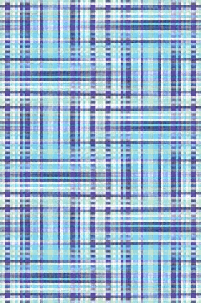 Dining room plaid textile tartan, folklore pattern fabric seamless. Uniform texture background check in bright and cyan colors. vector
