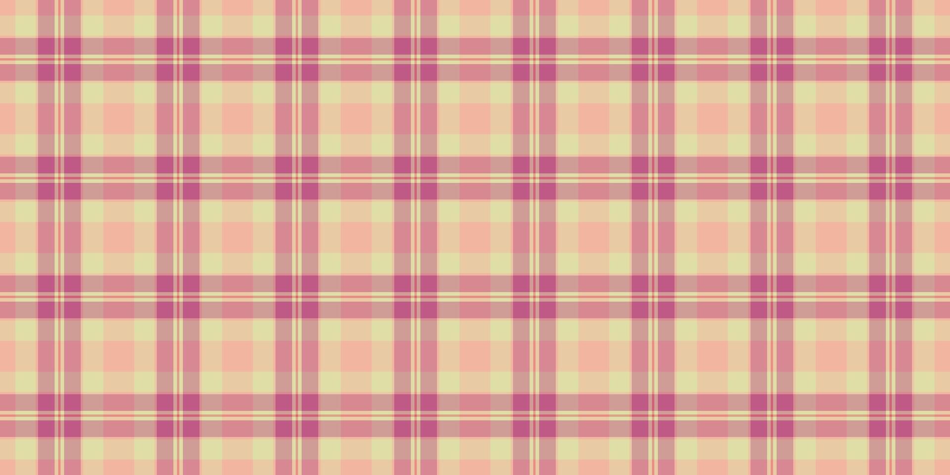 Grid check plaid textile, slim fabric seamless. Man background texture pattern tartan in light and red colors. vector