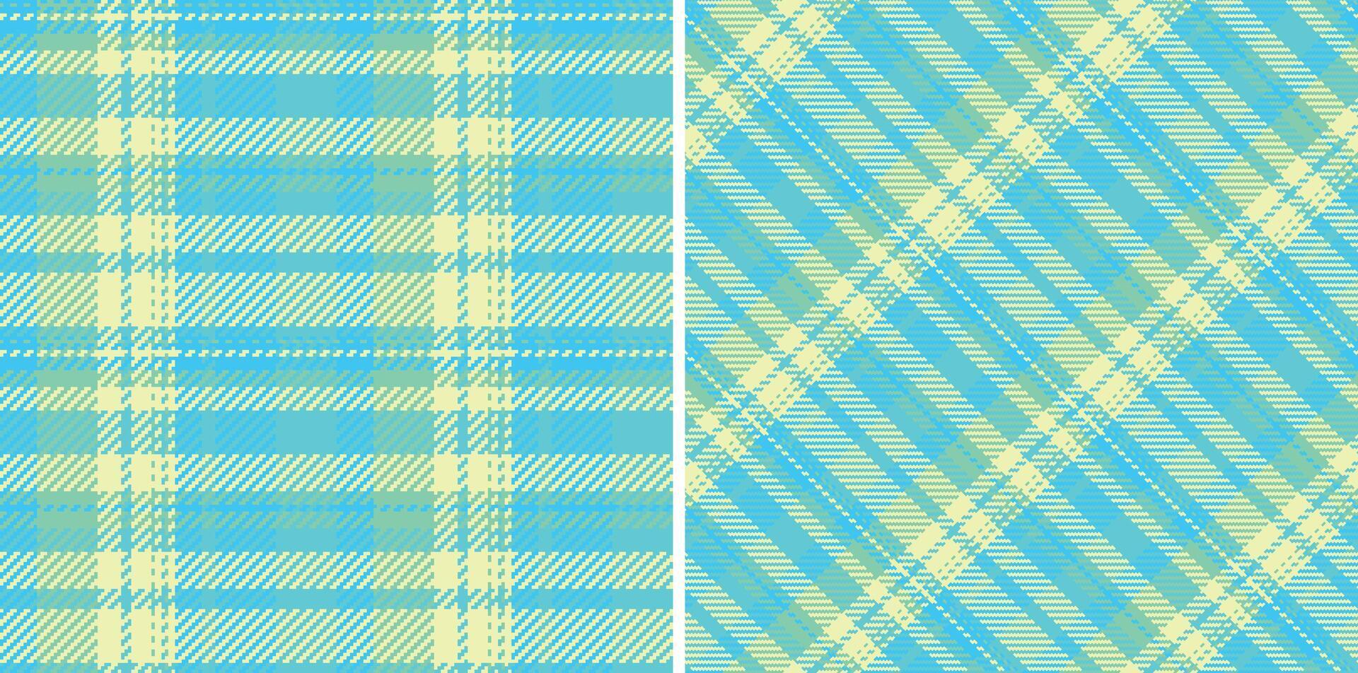 Vibrant turquoise and pale yellow plaid patterns. Perfect for textile designs, website backgrounds, or summerthemed projects. vector