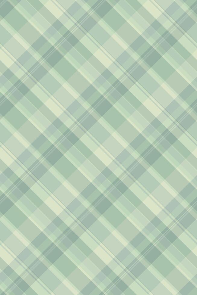 Elegant diagonal plaid pattern in soft sage and cream tones. Perfect for textile design, website backgrounds, or stationery. This subtle, timeless texture evokes feelings of calm and sophistication. vector