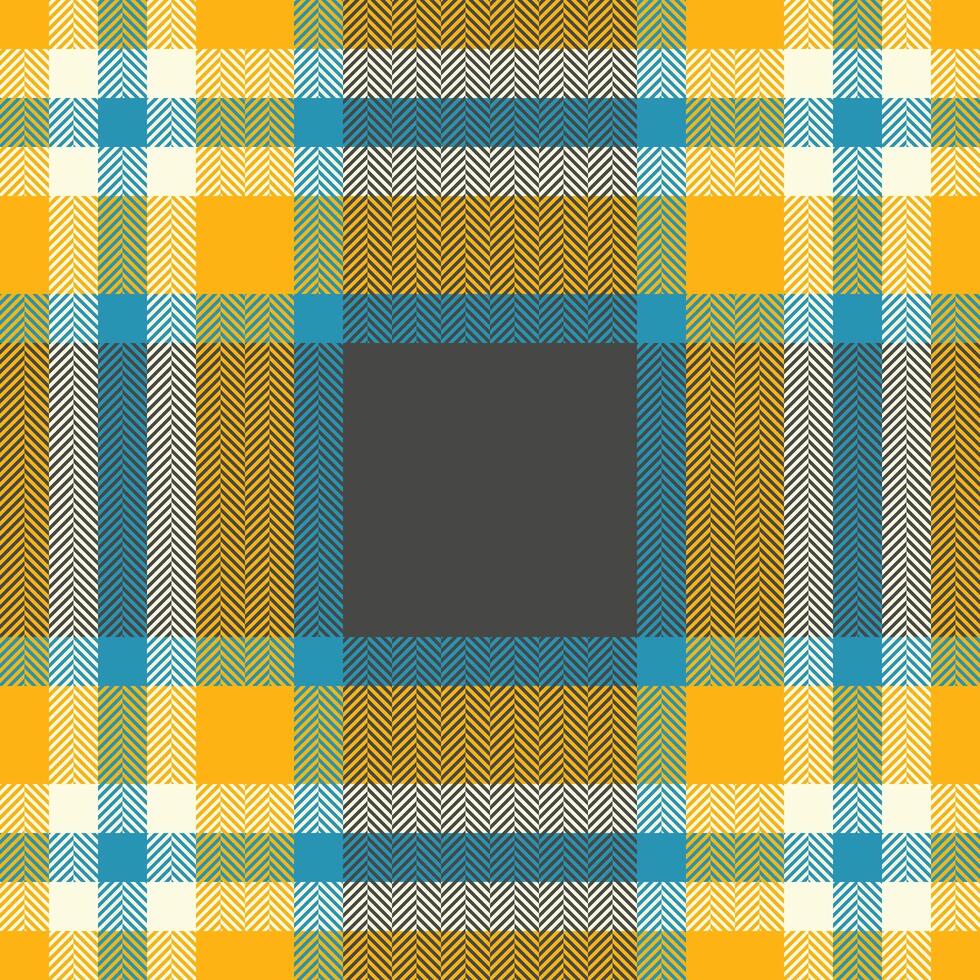 Vibrant herringbone and plaid pattern in sunny yellow, teal, and grey. Ideal for textile design, fashion, websites, or branding. The central grey square offers customizable space. vector