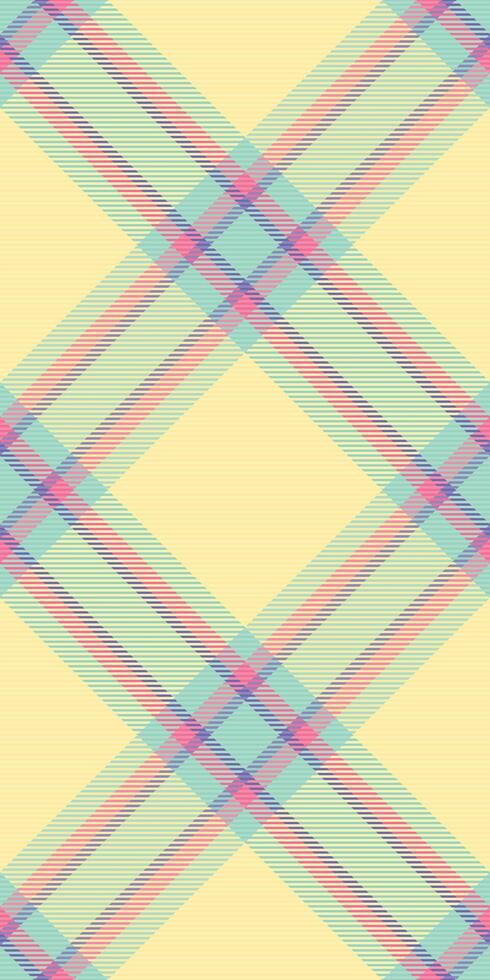 Old fabric plaid, poncho tartan texture background. Genuine check seamless pattern textile in light and yellow colors. vector