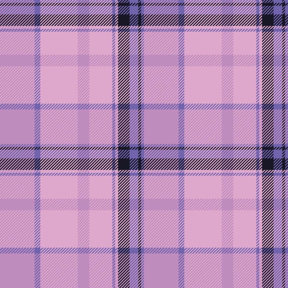 Pastel pink and purple plaid pattern. Perfect for textile design, fashion, website backgrounds, and scrapbooking. This soft, stylish texture evokes feelings of comfort and femininity. vector