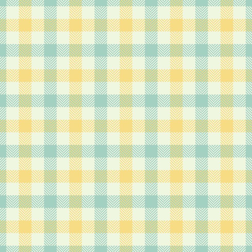 Present check plaid, ethnic background fabric texture. Outfit tartan textile seamless pattern in light and yellow colors. vector