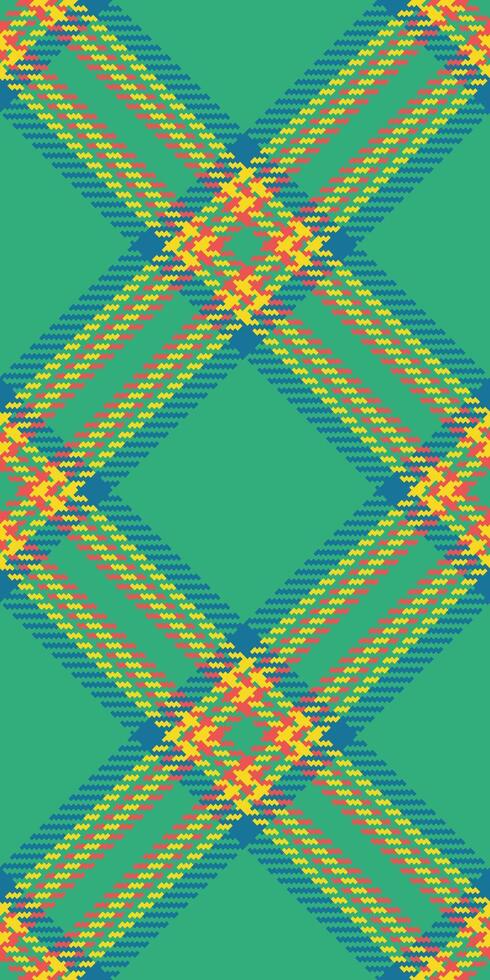Coat texture tartan, african plaid check fabric. Quilt background pattern textile seamless in mint and cyan colors. vector