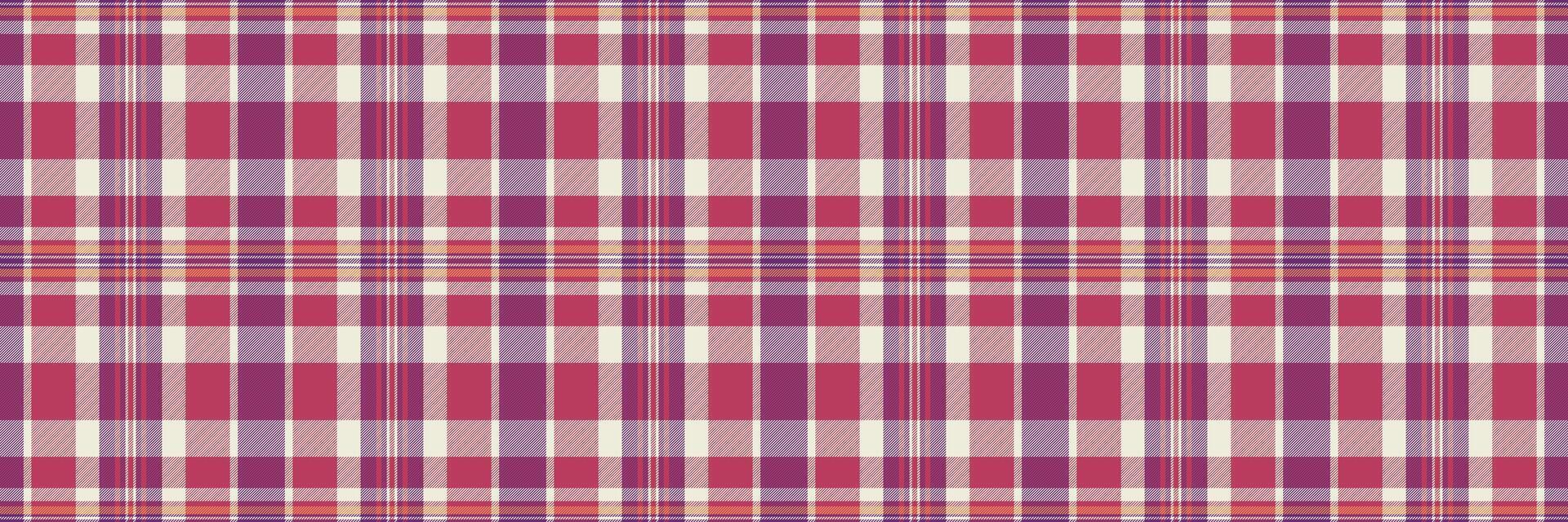 Elegant red, pink, and cream plaid pattern. Perfect for textile design, fashion, home decor, and website backgrounds. This seamless texture evokes a sense of warmth and sophistication. vector