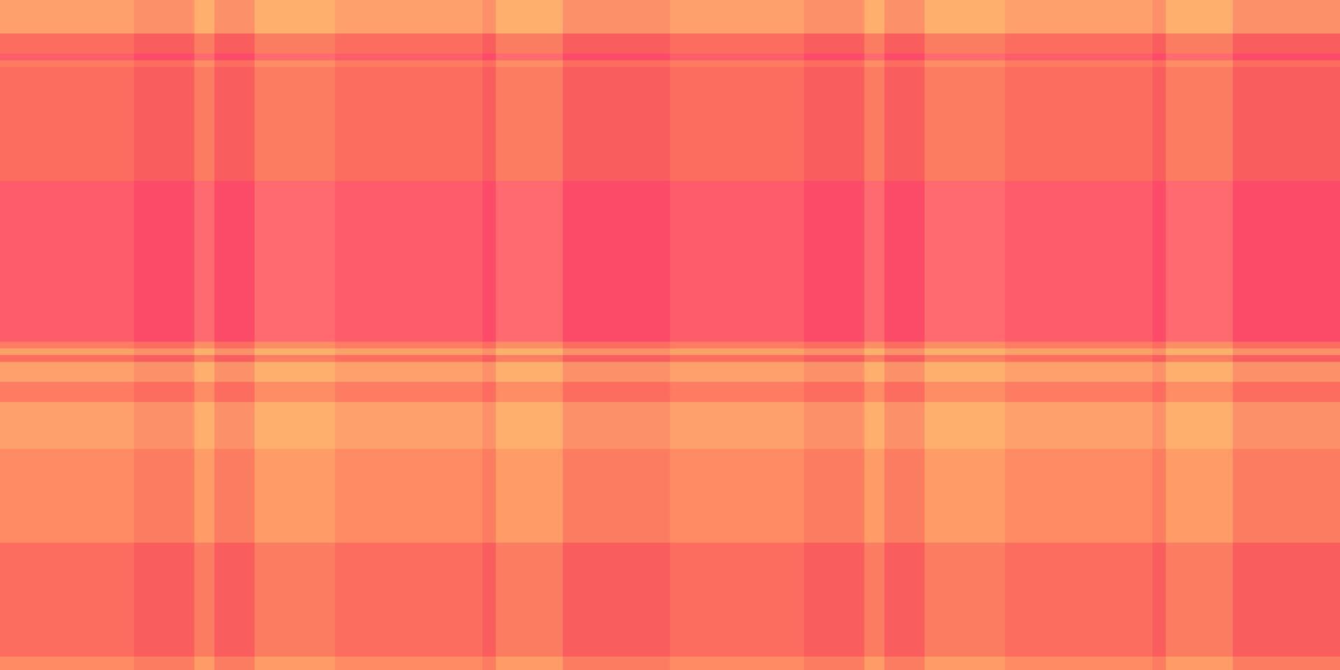 Throw tartan fabric, shape texture textile plaid. Rose background check pattern seamless in red and orange colors. vector