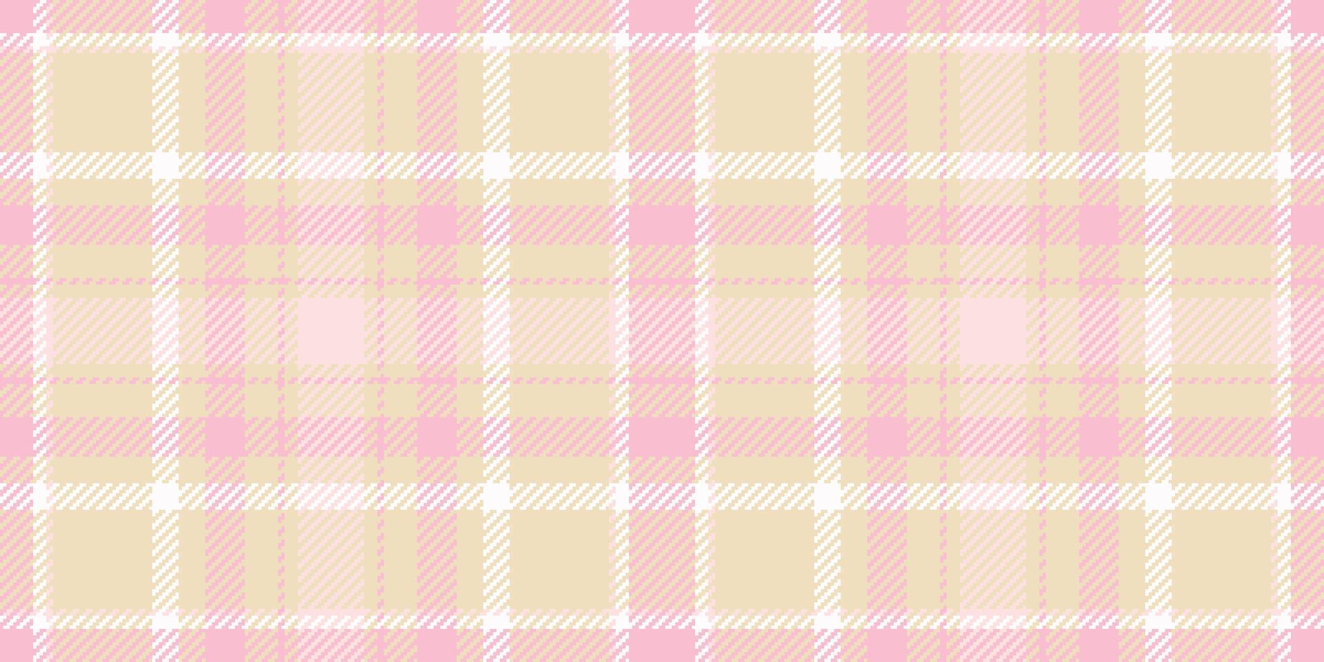 Soft pink and beige plaid pattern. Perfect for textile design, backgrounds, or scrapbooking projects. This delicate texture evokes feelings of gentleness and serenity. vector