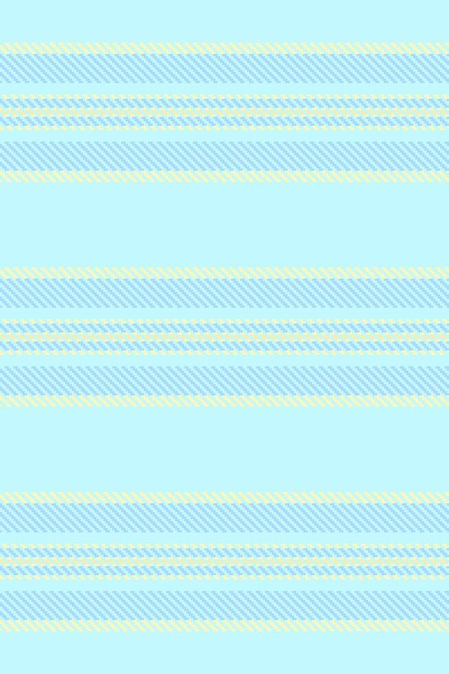Isolation textile seamless, canvas lines fabric pattern. Marriage background stripe texture vertical in light and cyan colors. vector