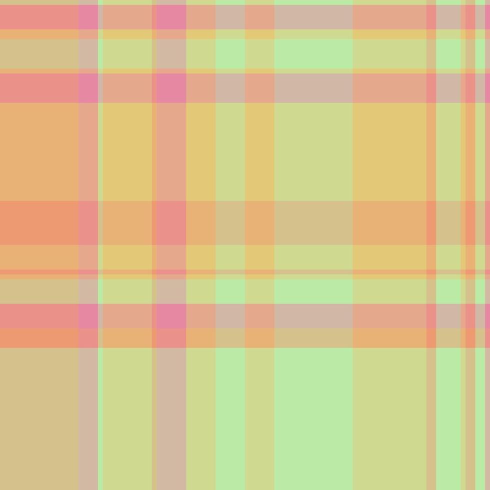 Cowboy plaid seamless, neutral fabric texture pattern. Art background tartan textile check in orange and amber colors. vector