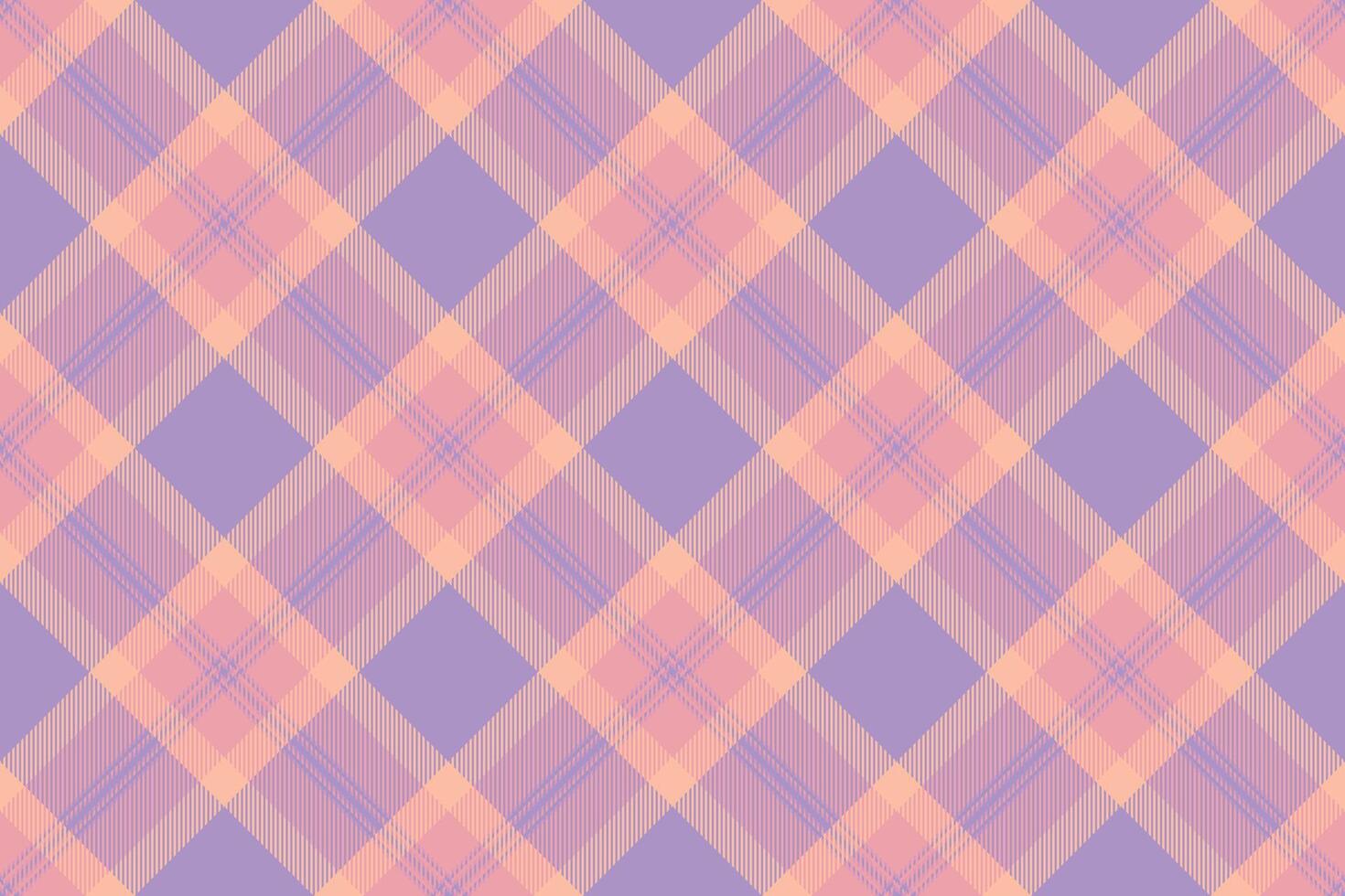 Subtle pastel plaid pattern in peach and lilac. Perfect for textile design, website backgrounds, or scrapbooking projects. This soft, repeating texture evokes feelings of calm and serenity. vector