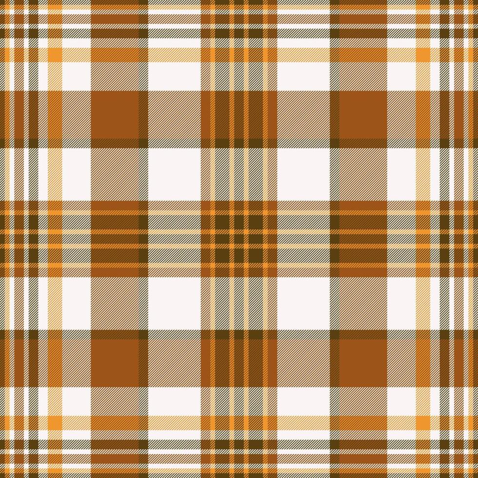 Elegant autumnal plaid pattern in warm browns and creamy whites. Perfect for fallthemed designs, textiles, website backgrounds, or packaging. vector