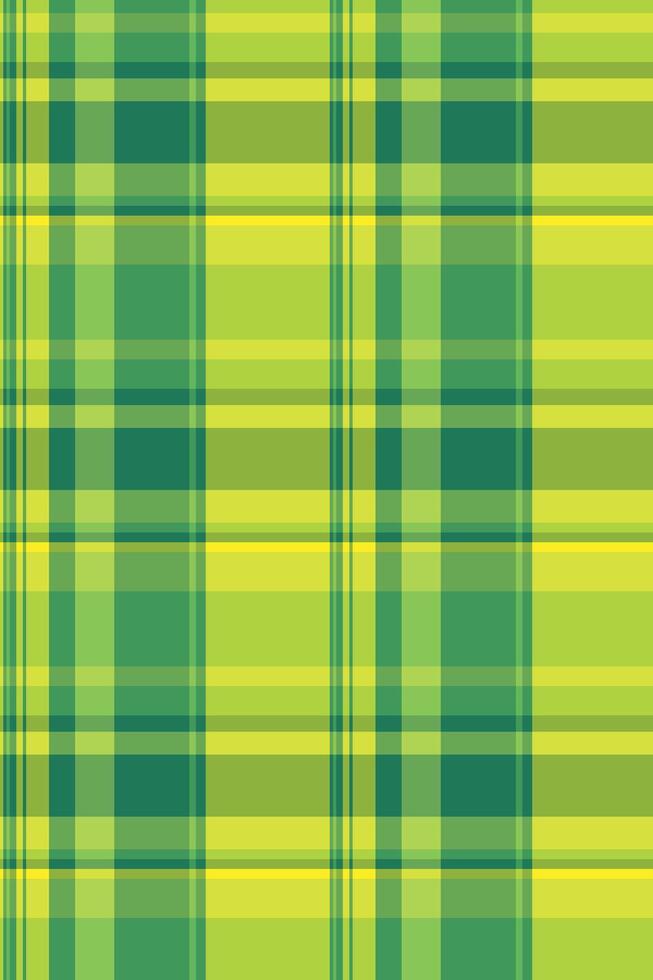 Vibrant green and yellow plaid pattern. Perfect for textile design, website backgrounds, or springsummer themed projects. This cheerful, geometric design evokes feelings of freshness and optimism. vector