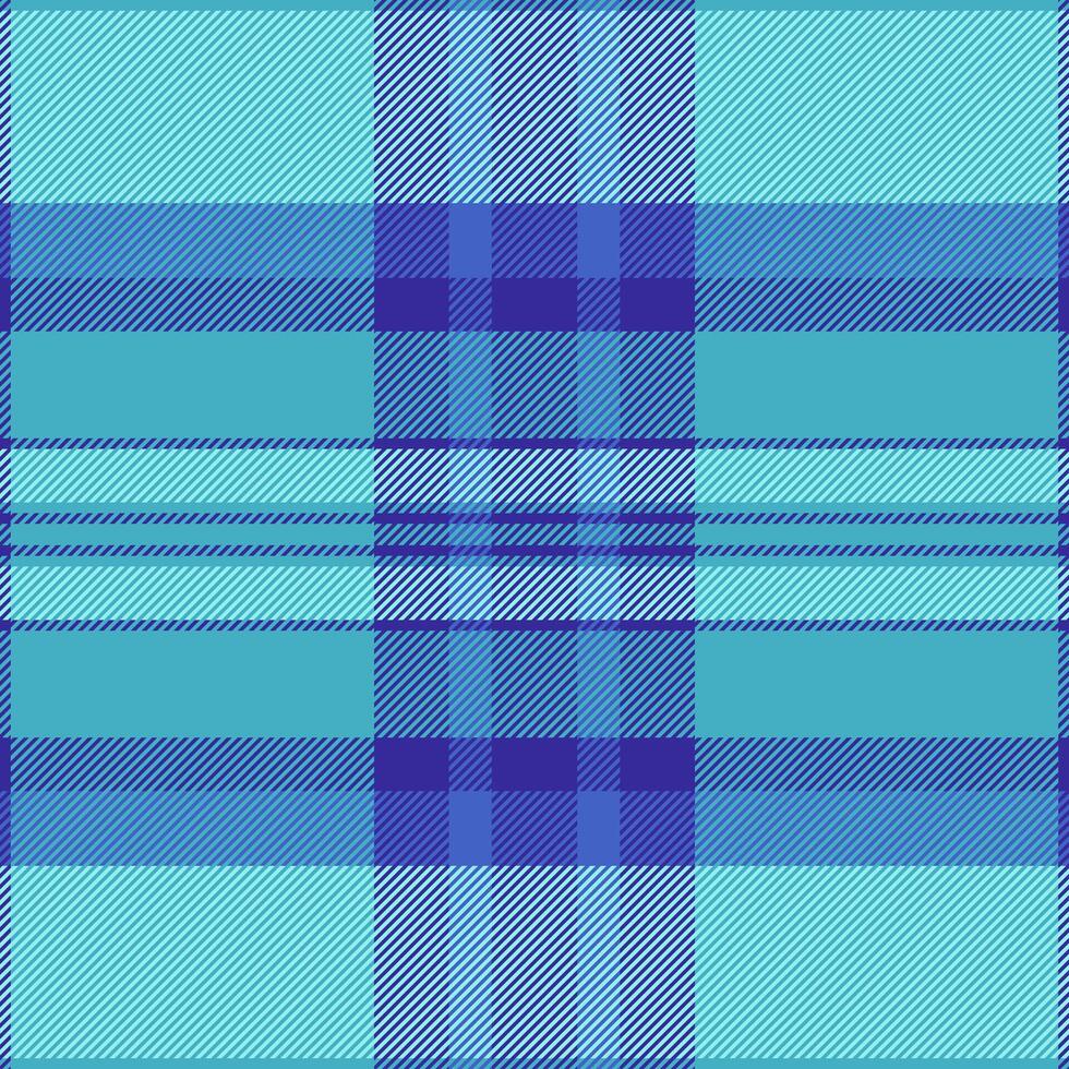 Seamless teal and blue plaid pattern. Perfect for textile design, website backgrounds, or fashion projects. This vibrant, textured image evokes feelings of comfort and style. vector