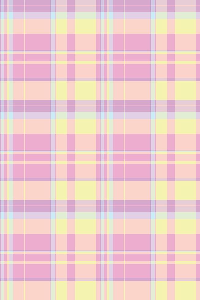 Revival texture plaid check, picnic background fabric. France textile tartan seamless pattern in light and pink colors. vector