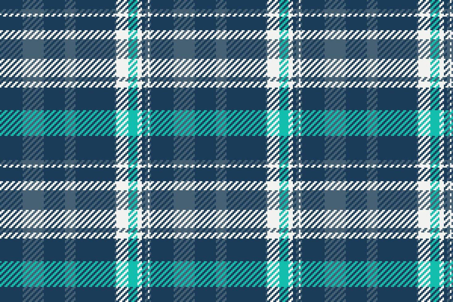 Detailed textile pattern. Classic woven plaid design with stylish blue and turquoise hues. Great for backgrounds, apparel, branding, or modern designs. vector