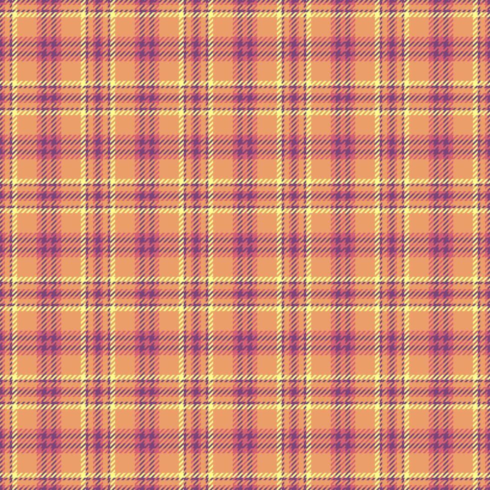 Vibrant autumnal plaid pattern in warm orange and purple hues. Perfect for textile design, website backgrounds, or seasonal marketing materials. vector
