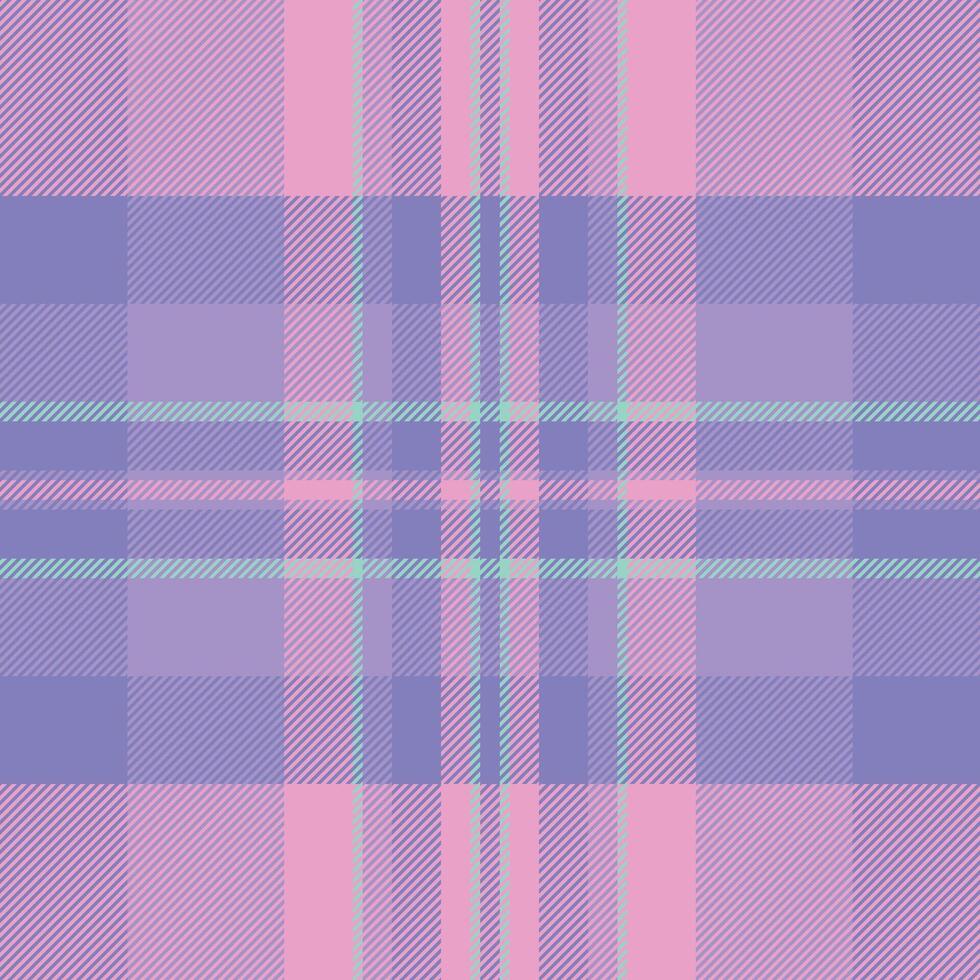 Pastel pink and purple plaid pattern. Soft, dreamy texture ideal for textile design, websites, packaging, or fashion projects. Evokes feelings of gentleness and femininity. vector