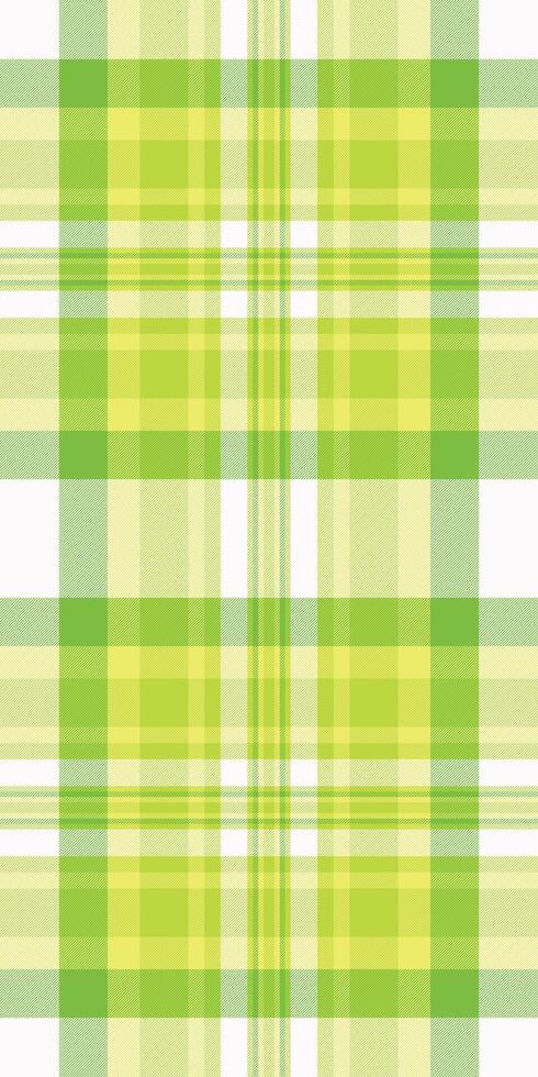 Tile background seamless tartan, twill check textile . Discount pattern plaid texture fabric in lime and snow colors. vector