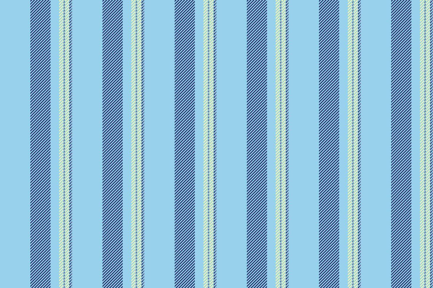 Lovely vertical fabric texture, curtain lines seamless background. Part textile pattern stripe in cyan and blue colors. vector