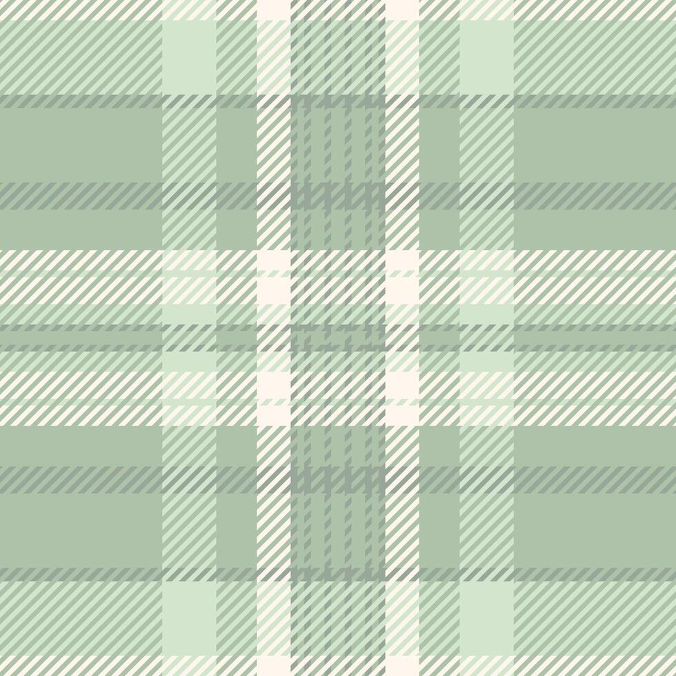 Elegant sage green and white plaid pattern. Perfect for textile design, website backgrounds, or stationery. Subtle texture and calming color palette evoke feelings of serenity and sophistication. vector