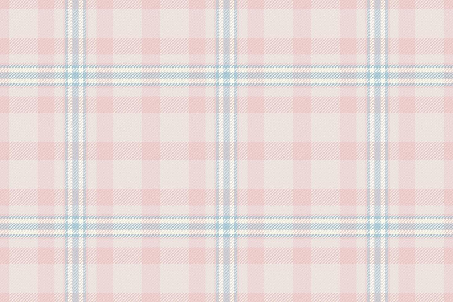 Delicate pastel pink and blue plaid pattern. Perfect for backgrounds, textiles, or stationery designs. Subtle texture adds visual interest. Evokes feelings of softness, serenity, and femininity. vector