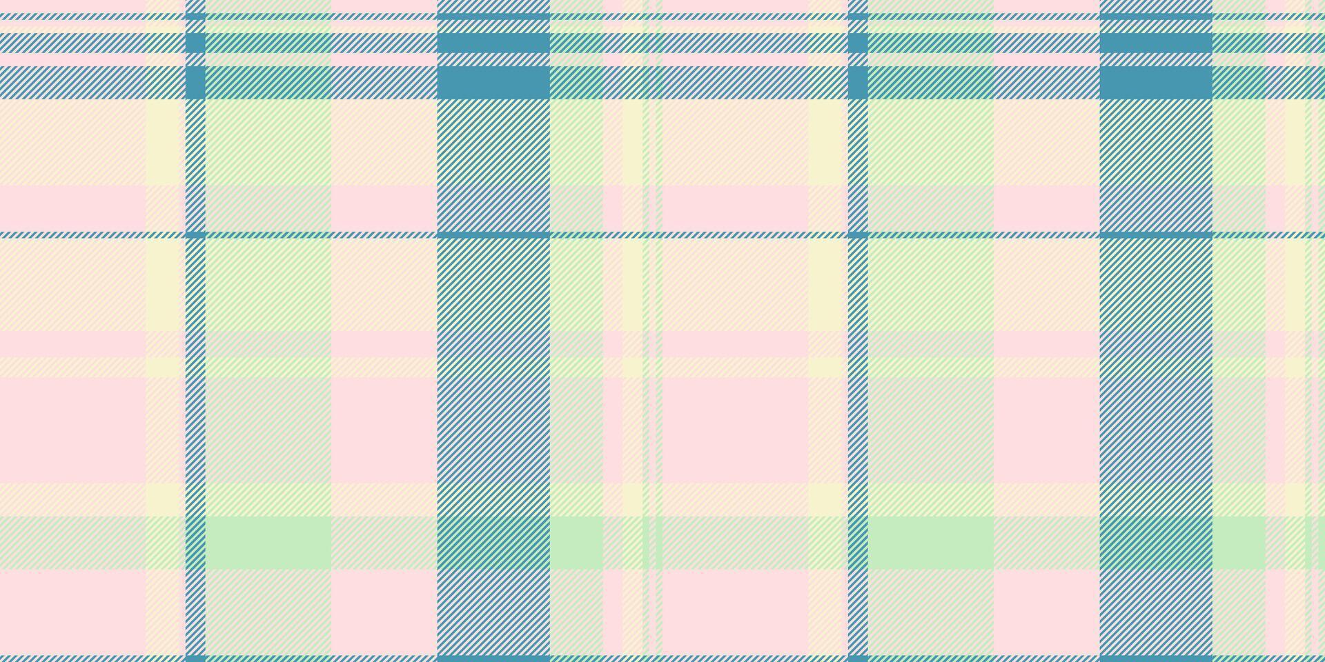 Underwear fabric plaid seamless, cultural background check. Stylish texture pattern tartan textile in light and cyan colors. vector