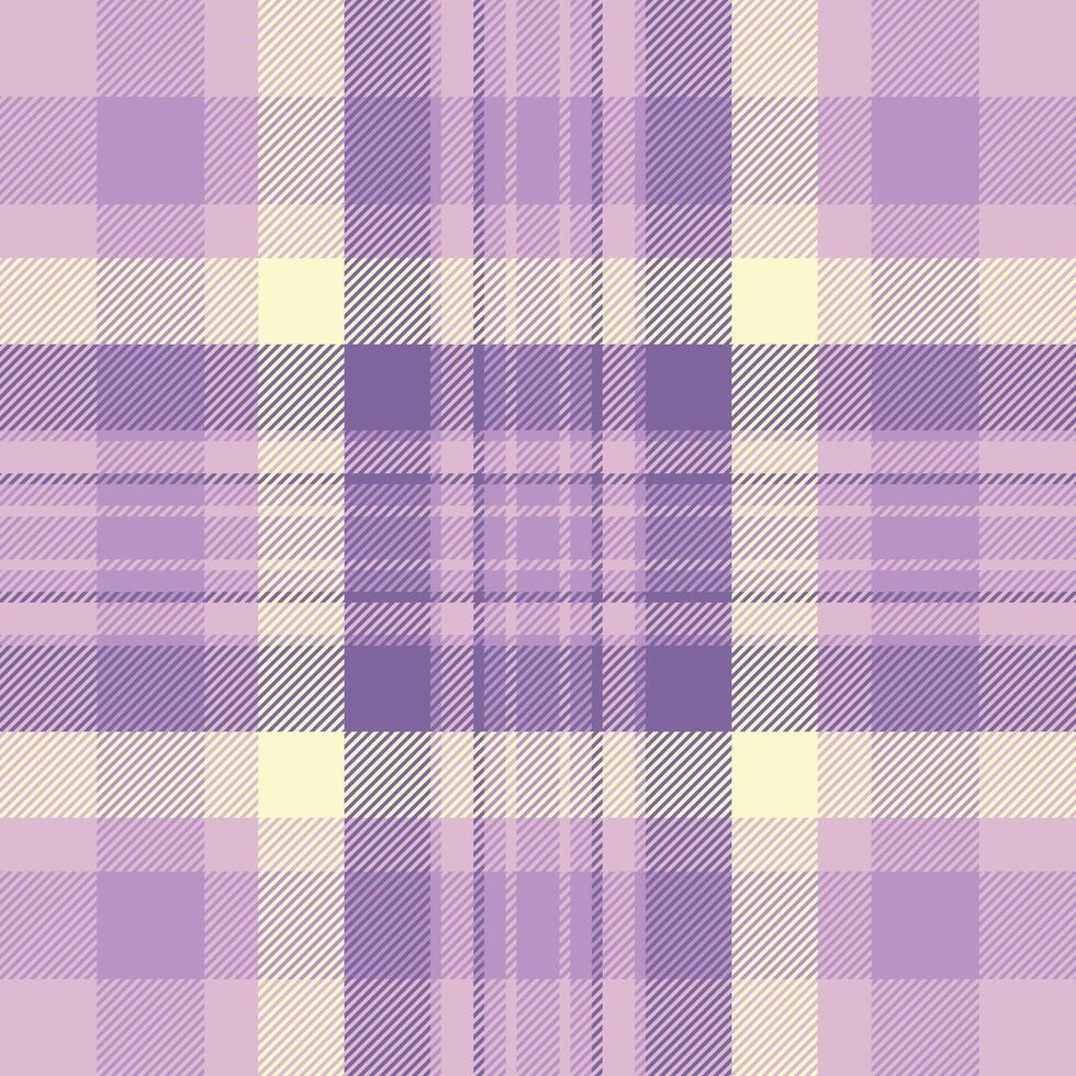 Elegant pastel purple and cream plaid pattern. Perfect for textile designs, fashion, scrapbooking, websites, and stationery. vector