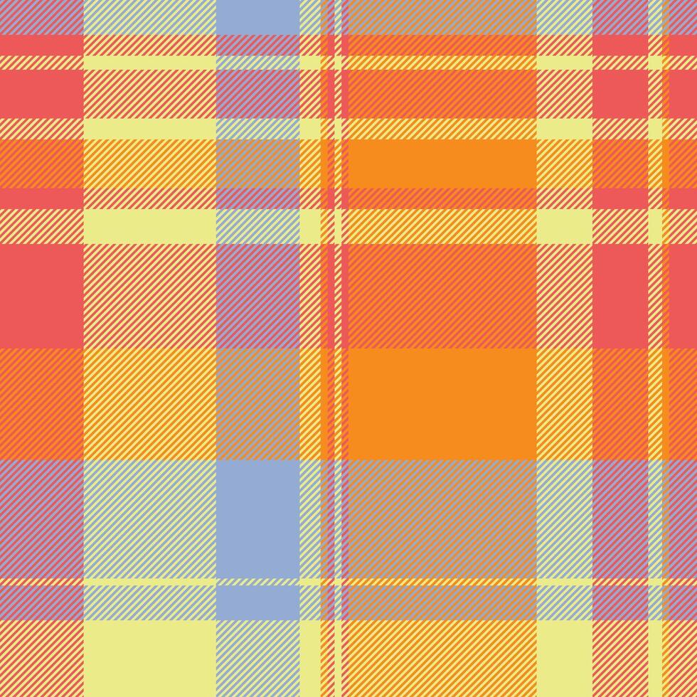 Vibrant pastel plaid pattern. Perfect for textile design, website backgrounds, or fashion illustrations. This cheerful, colorful design evokes feelings of warmth and optimism. vector