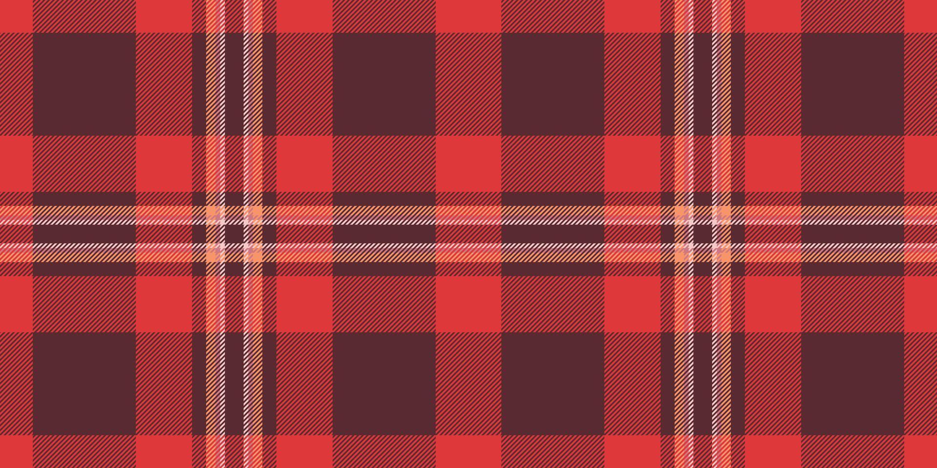 Vibrant red and brown plaid pattern, perfect for autumnal designs, textile projects, or website backgrounds. This seamless texture offers a classic yet modern feel, evoking warmth and comfort. vector