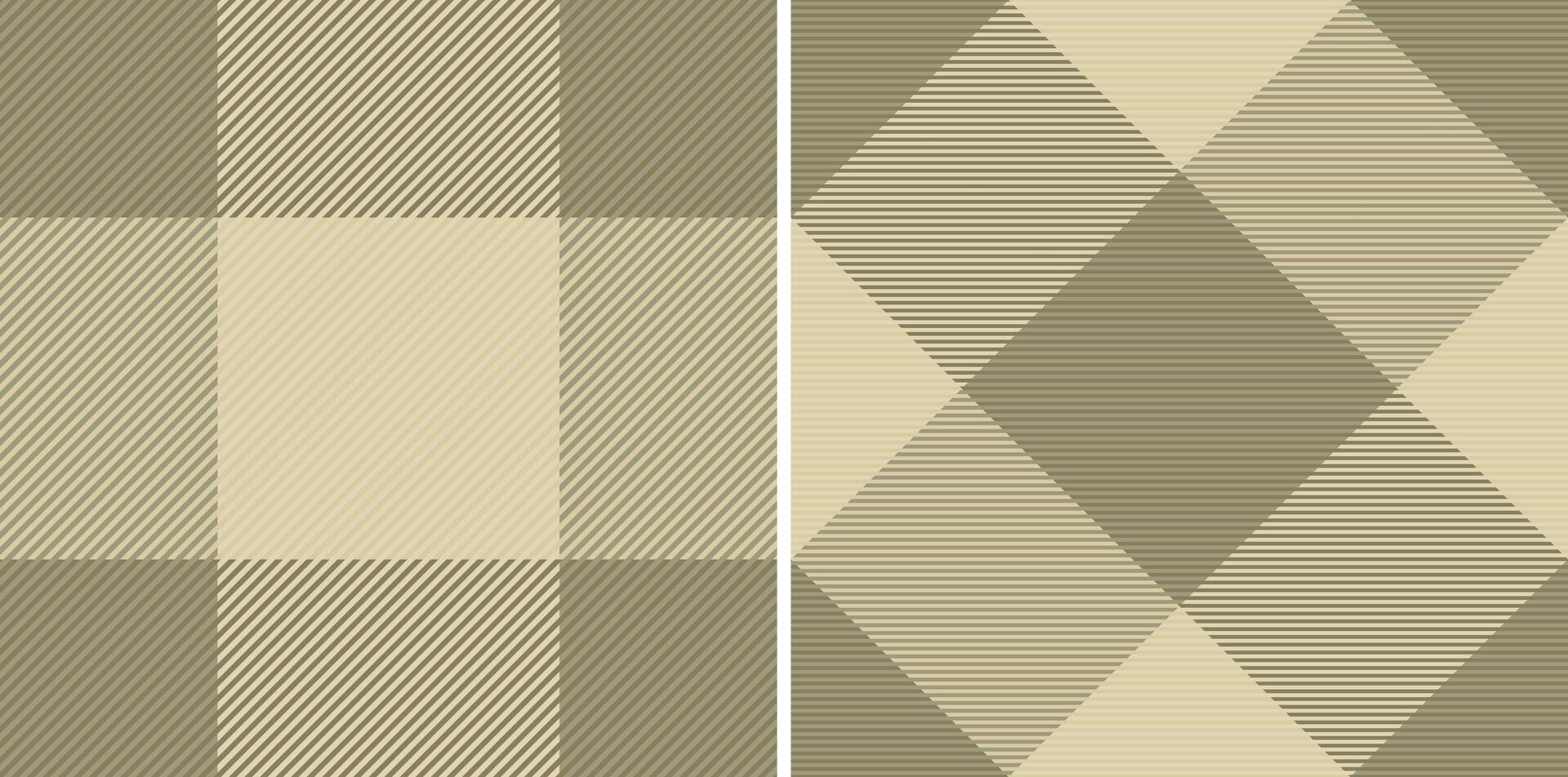 Elegant neutral plaid and diamond patterns. Perfect for textile design, packaging, website backgrounds, or fashion projects. Subtle textures add depth sophistication. vector