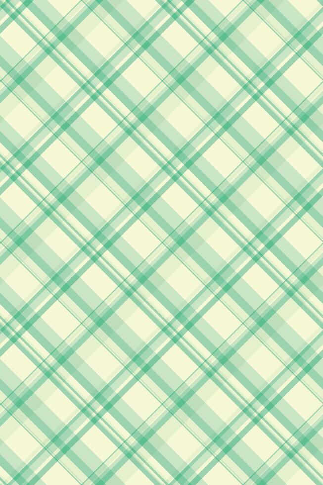 Trim fabric background plaid, brand textile seamless texture. Doodle check pattern tartan in light and green colors. vector