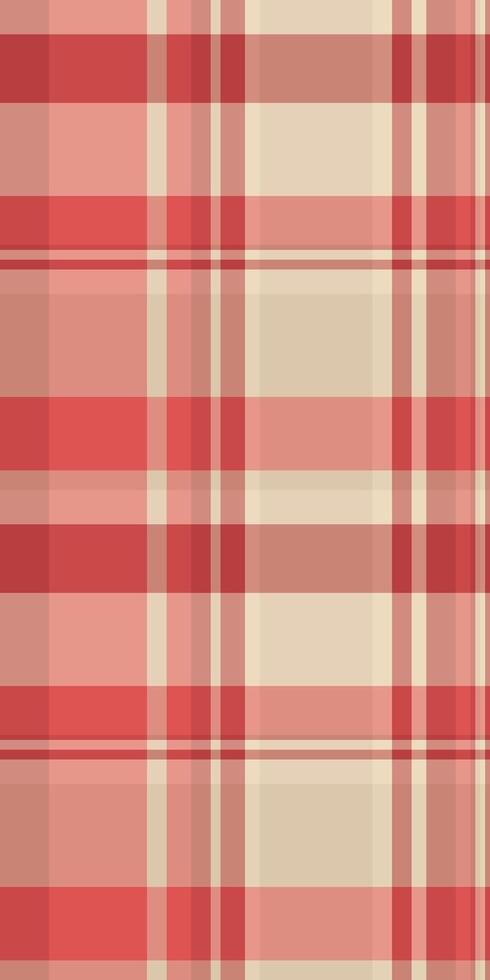 Subtle red and beige plaid pattern, perfect for backgrounds, textiles, or website designs. Evokes a sense of warmth and classic style. vector
