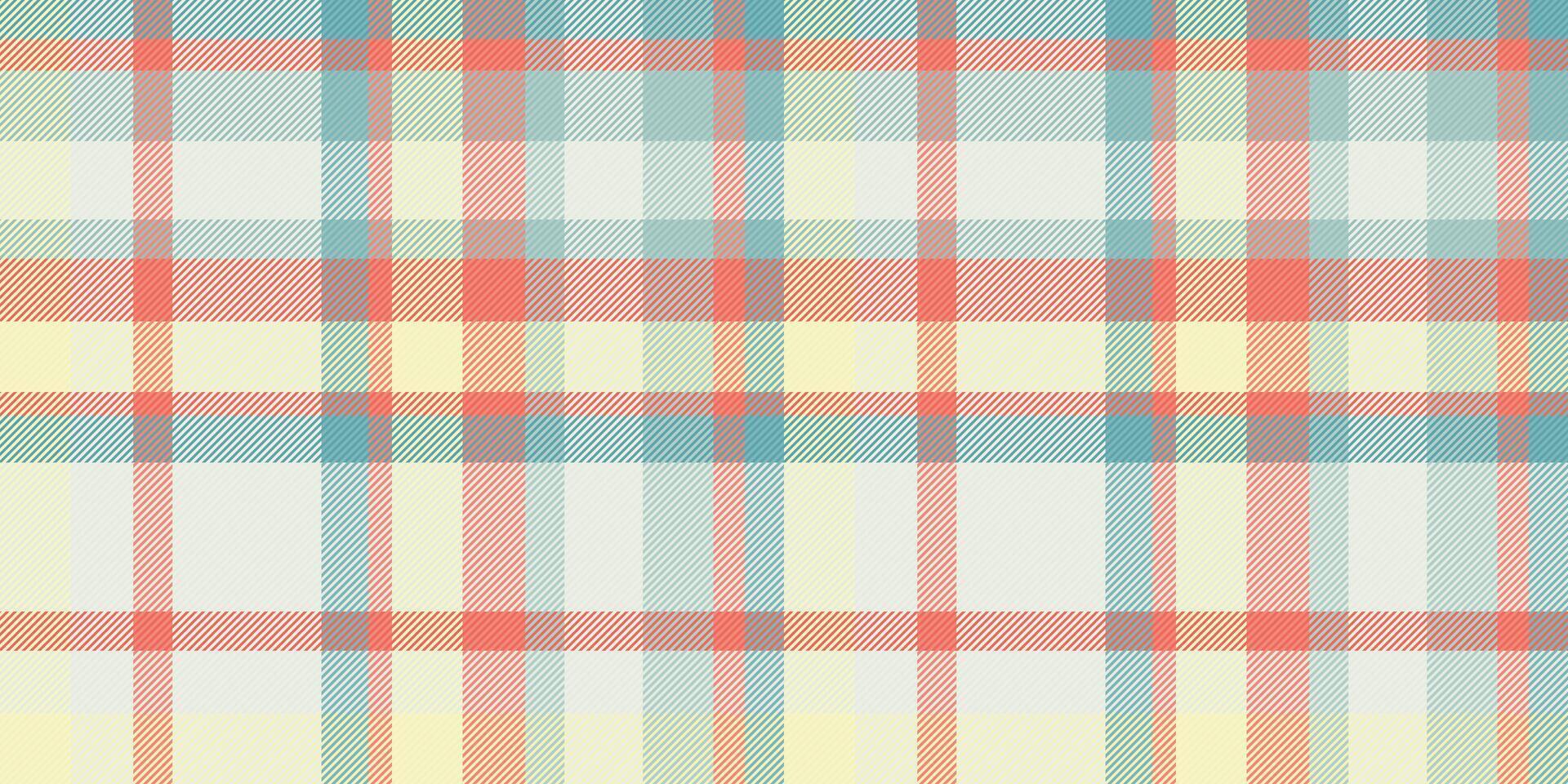 Pastel plaid pattern, perfect for textile design, website backgrounds, or packaging. Subtle yet stylish, this cheerful design evokes feelings of warmth and comfort. vector